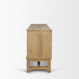 Mercana Truss Cool Brown Wood 4 Door Closed Sideboard
