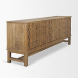 Mercana Truss Cool Brown Wood 4 Door Closed Sideboard