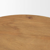 Mercana Stack Light Brown Wood Geometric Accent Table