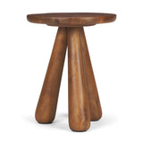 Mercana Mora Medium Brown Wood 3-Legged Accent Table