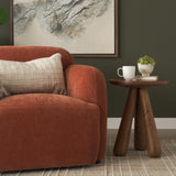Mercana Mora Medium Brown Wood 3-Legged Accent Table