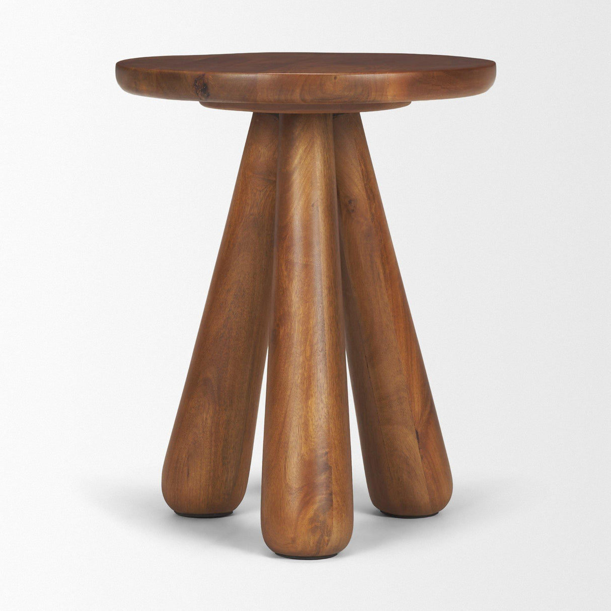 Mercana Mora Medium Brown Wood 3-Legged Accent Table