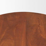 Mercana Mora Medium Brown Wood 3-Legged Accent Table