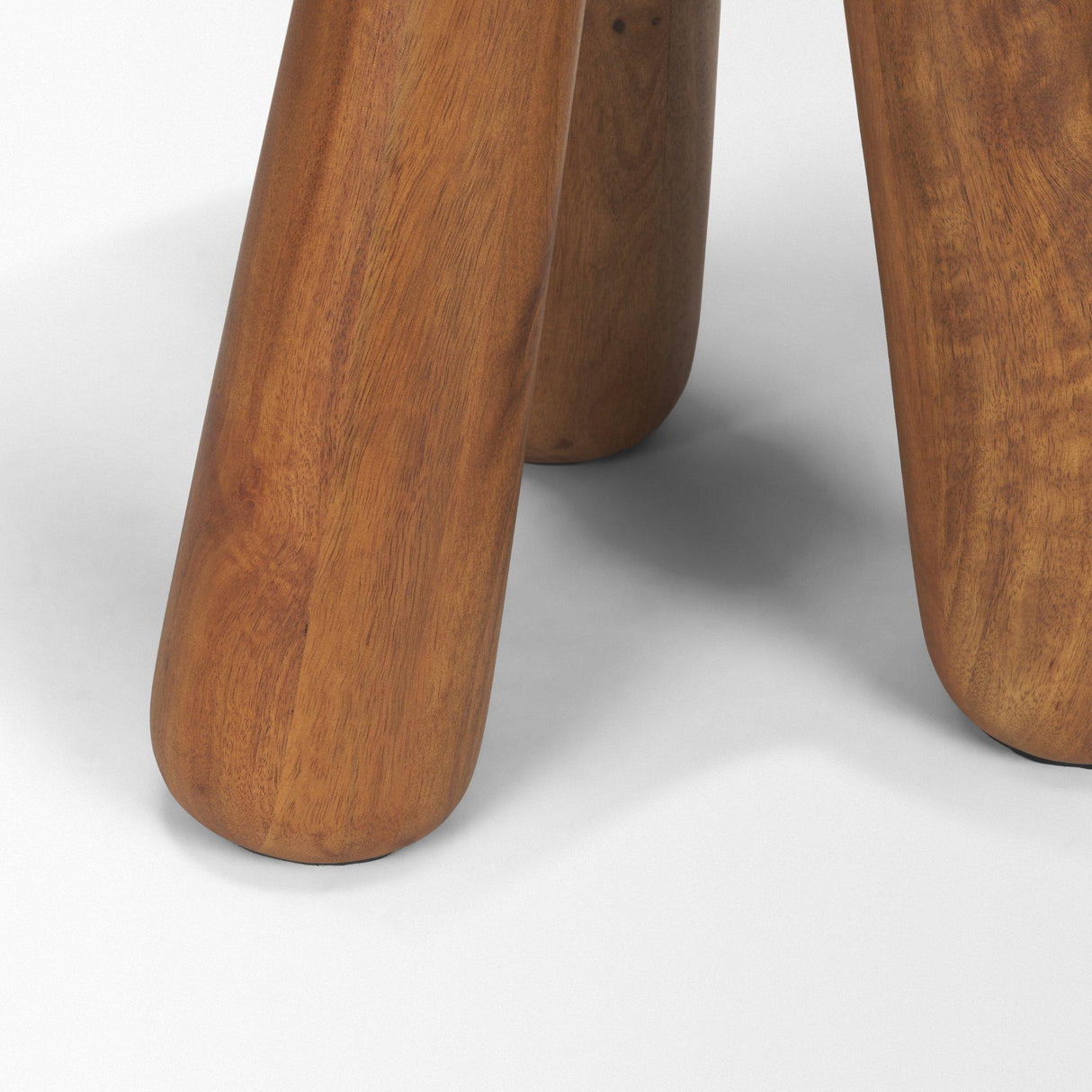 Mercana Mora Medium Brown Wood 3-Legged Accent Table