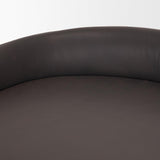 Mercana Hollyfield II Charcoal-Brown LeatherSeat Gold Metal Base Bar Stool