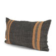 Mercana Mercer 14x26 Lumbar Black w/ Orange Stripes Decorative Pillow Cover