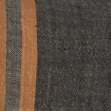 Mercana Mercer 14x26 Lumbar Black w/ Orange Stripes Decorative Pillow Cover