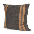 Mercana Mercer 20x20 Square Black w/Orange Stripes Decorative Pillow Cover