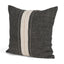 Mercana Cooper 20x20 Square Black w/ Cream Stripe Decorative Pillow Cover
