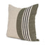Mercana Hunter 20x20 Square Oatmeal w/ Green Stripe Decorative Pillow Cover