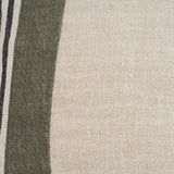 Mercana Hunter 20x20 Square Oatmeal w/ Green Stripe Decorative Pillow Cover