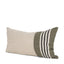 Mercana Hunter 14x26 Lumbar Oatmeal w/ Green Stripe Decorative Pillow Cover