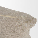 Mercana Hunter 14x26 Lumbar Oatmeal w/ Green Stripe Decorative Pillow Cover