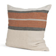 Mercana Mason 22x22 Square Cream w/ Orange Stripe Decorative Pillow Cover