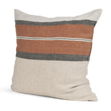 Mercana Mason 22x22 Square Cream w/ Orange Stripe Decorative Pillow Cover