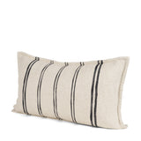 Mercana Liv 14x26 Lumbar Cream w/ Black Stripes Decorative Pillow Cover