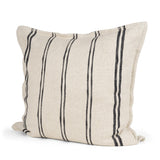Mercana Liv 22x22 Cream w/ Black Stripes Decorative Pillow Cover