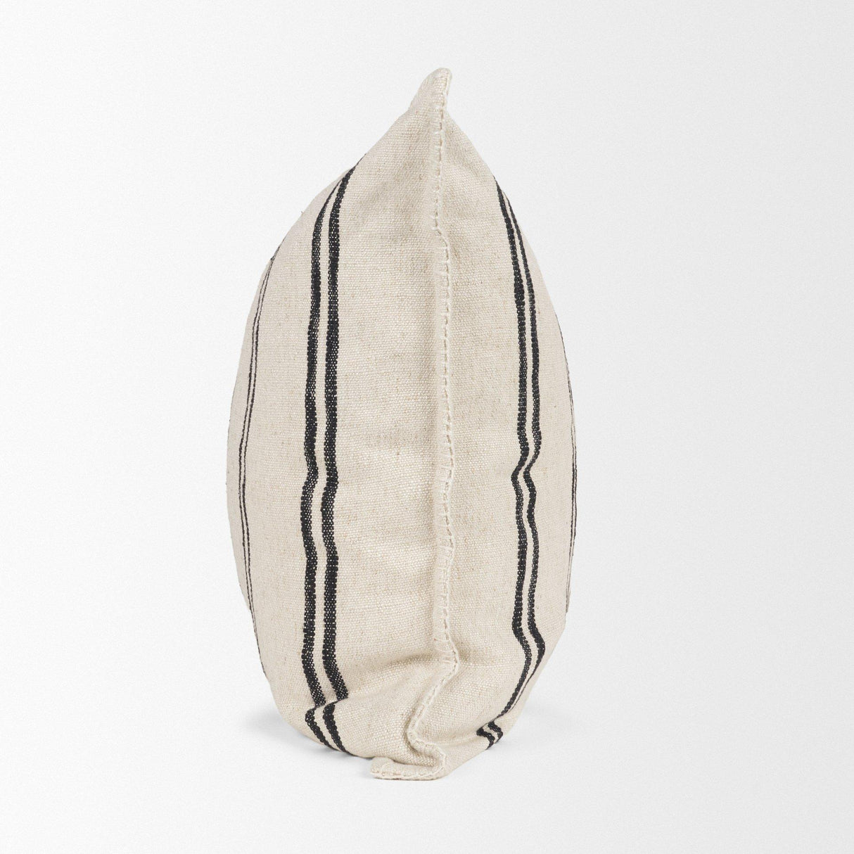 Mercana Liv 22x22 Cream w/ Black Stripes Decorative Pillow Cover