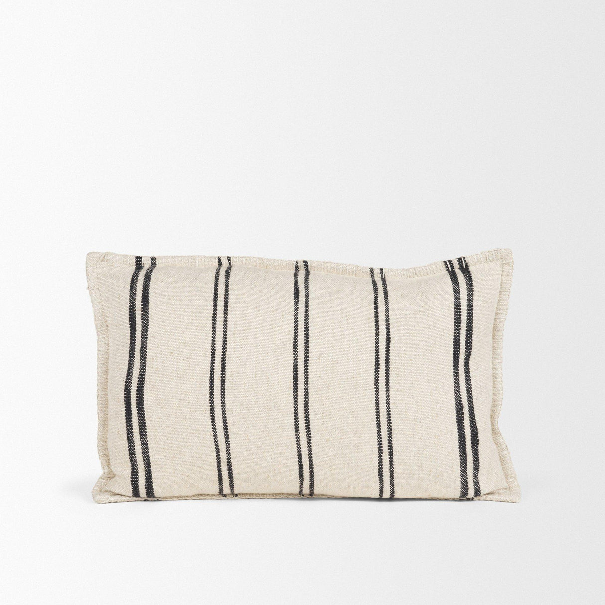 Mercana Liv 13x21 Cream w/ Black Stripes Decorative Pillow Cover