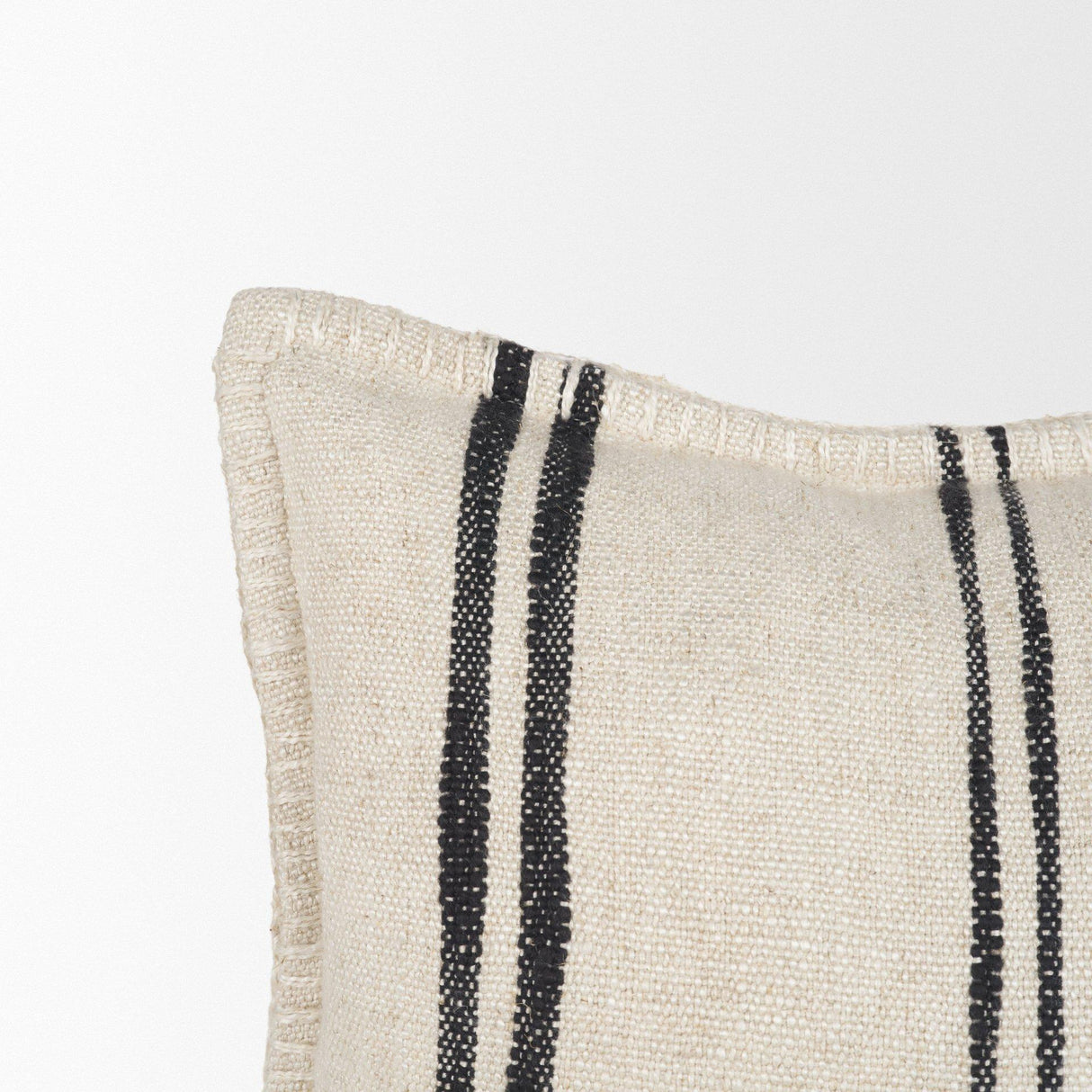 Mercana Liv 13x21 Cream w/ Black Stripes Decorative Pillow Cover
