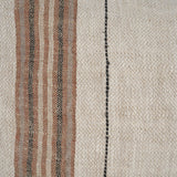 Mercana Maeve 14x26 Lumbar Natural Linen w/ Orange Stripes Decorative Pillow Cover