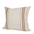 Mercana Maeve 20x20 Square Natural Linen w/ Orange Stripes Decorative Pillow Cover