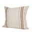 Mercana Maeve 20x20 Square Natural Linen w/ Orange Stripes Decorative Pillow Cover