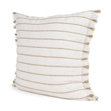 Mercana Willow 20x20 Square Cream w/ Camel Stripes Decorative Pillow Cover