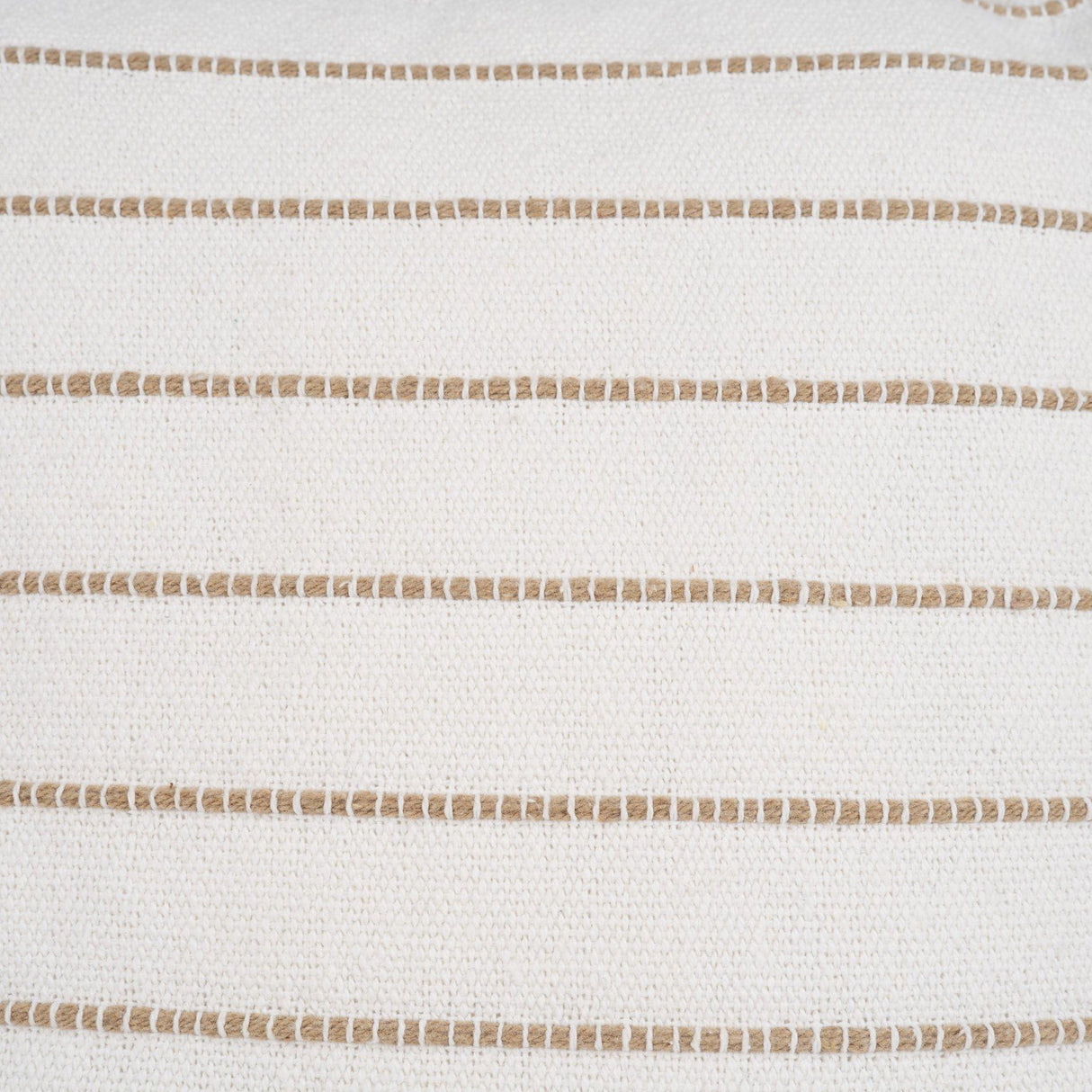 Mercana Willow 20x20 Square Cream w/ Camel Stripes Decorative Pillow Cover