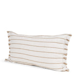 Mercana Willow 14x26 Lumbar Cream w/ Camel Stripes Decorative Pillow Cover