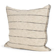 Mercana Lyle 20x20 Square Oatmeal w/ Black Stripes Decorative Pillow Cover