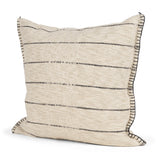 Mercana Lyle 20x20 Square Oatmeal w/ Black Stripes Decorative Pillow Cover