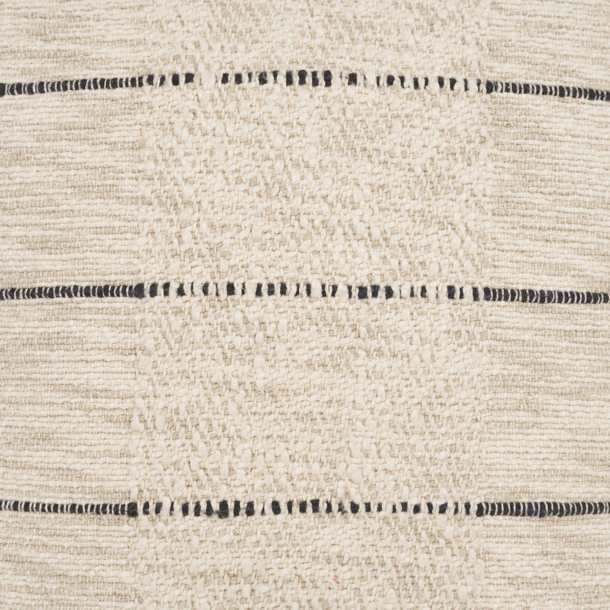 Mercana Lyle 20x20 Square Oatmeal w/ Black Stripes Decorative Pillow Cover