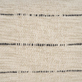 Mercana Lyle 14x26 Lumbar Oatmeal w/ Black Stripes Decorative Pillow Cover