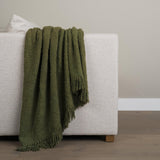 Mercana Kambal Evergreen Woven Cotton Throw Blanket