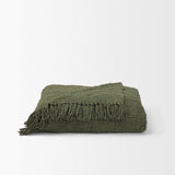 Mercana Kambal Evergreen Woven Cotton Throw Blanket