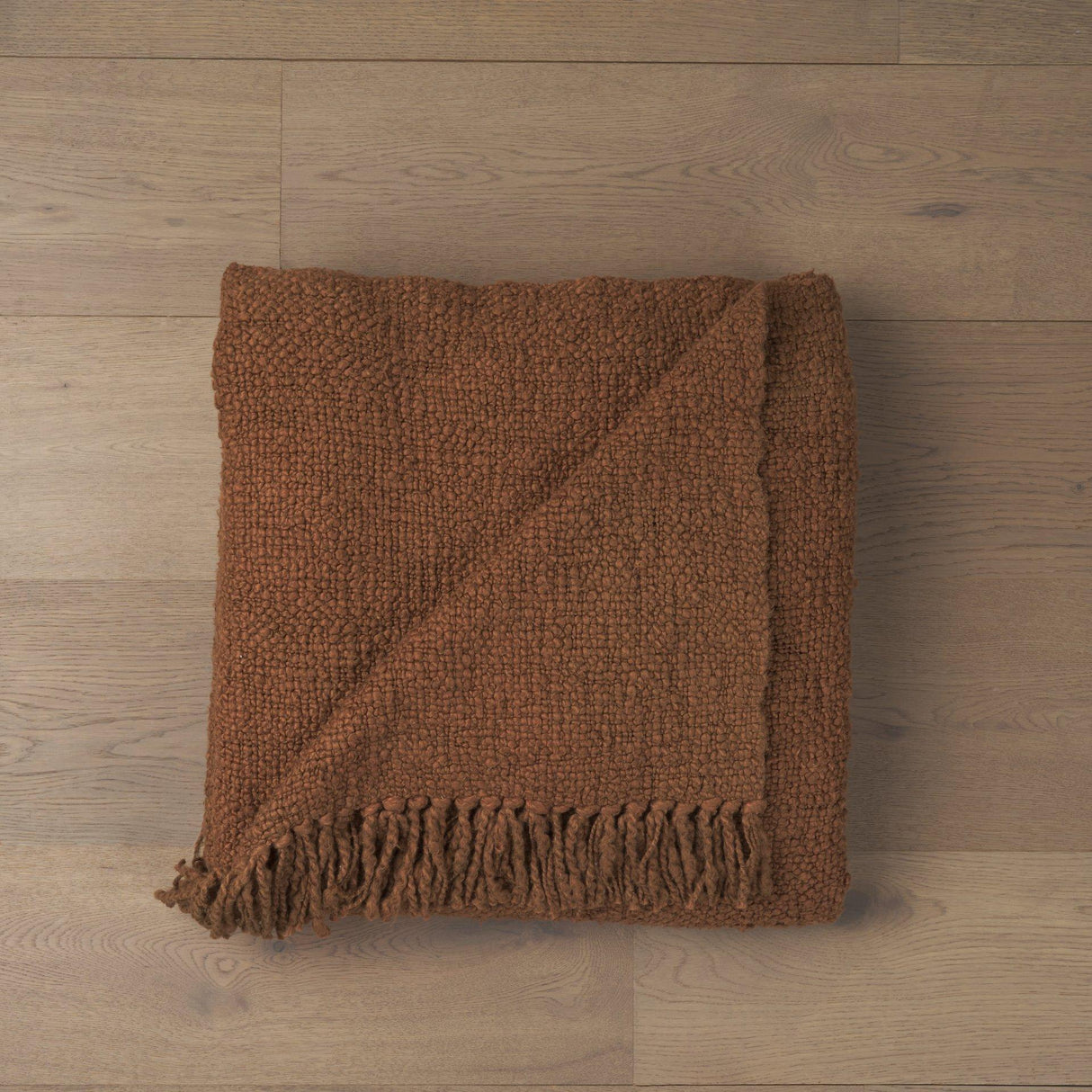 Mercana Kambal Mahogany Woven Cotton Throw Blanket
