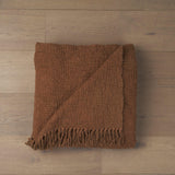 Mercana Kambal Mahogany Woven Cotton Throw Blanket