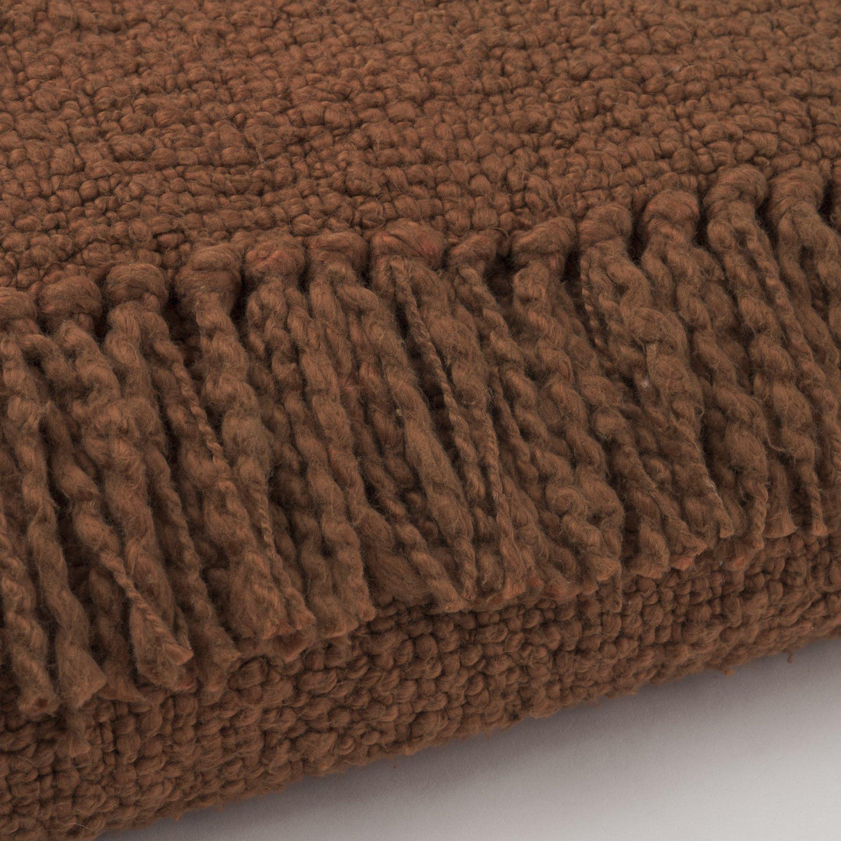 Mercana Kambal Mahogany Woven Cotton Throw Blanket