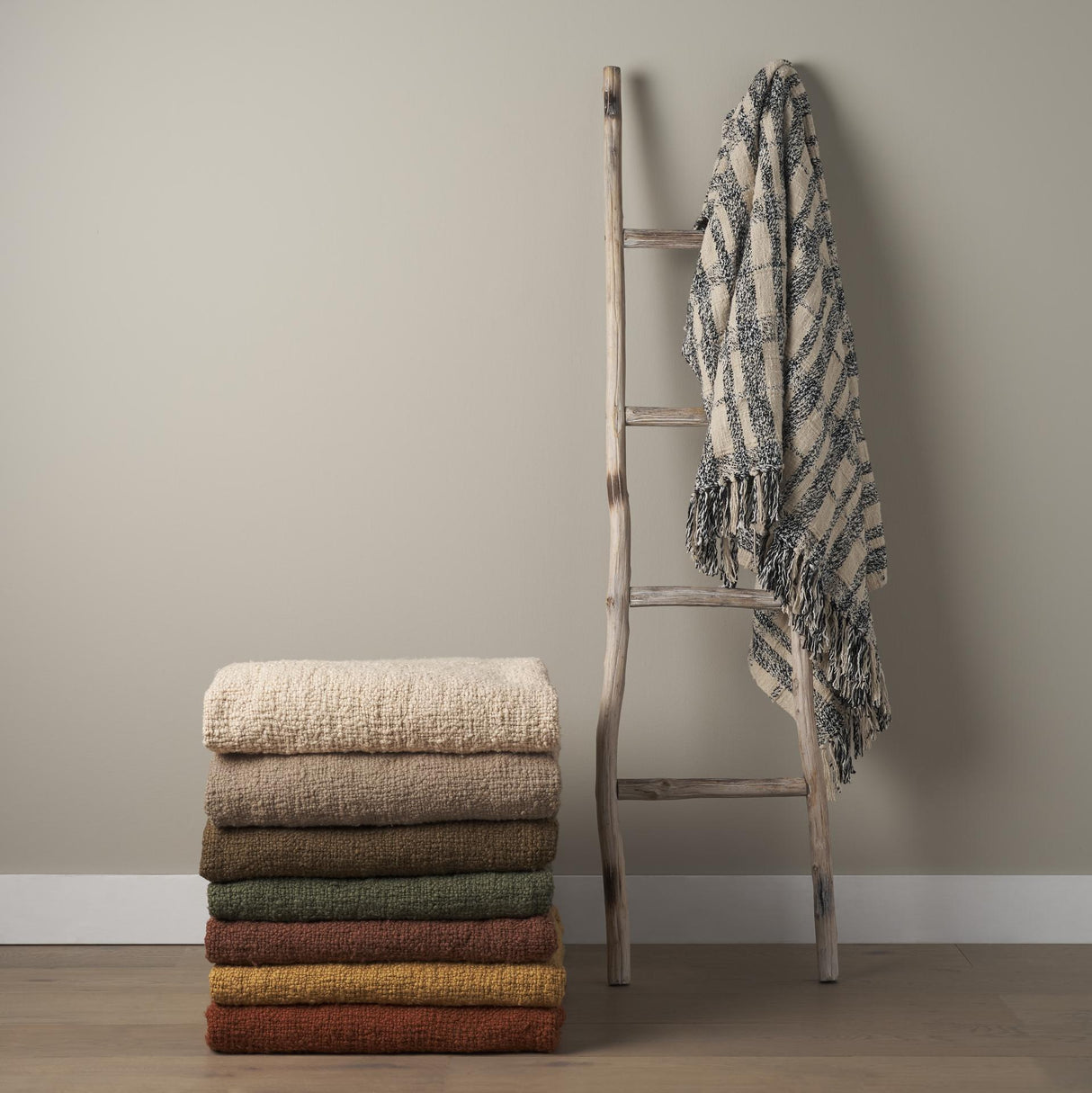 Mercana Kambal Copper Rust Woven Cotton Throw Blanket