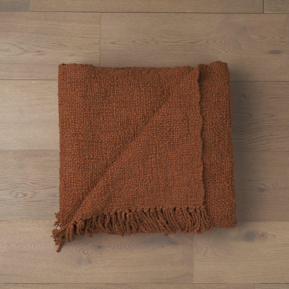 Mercana Kambal Copper Rust Woven Cotton Throw Blanket
