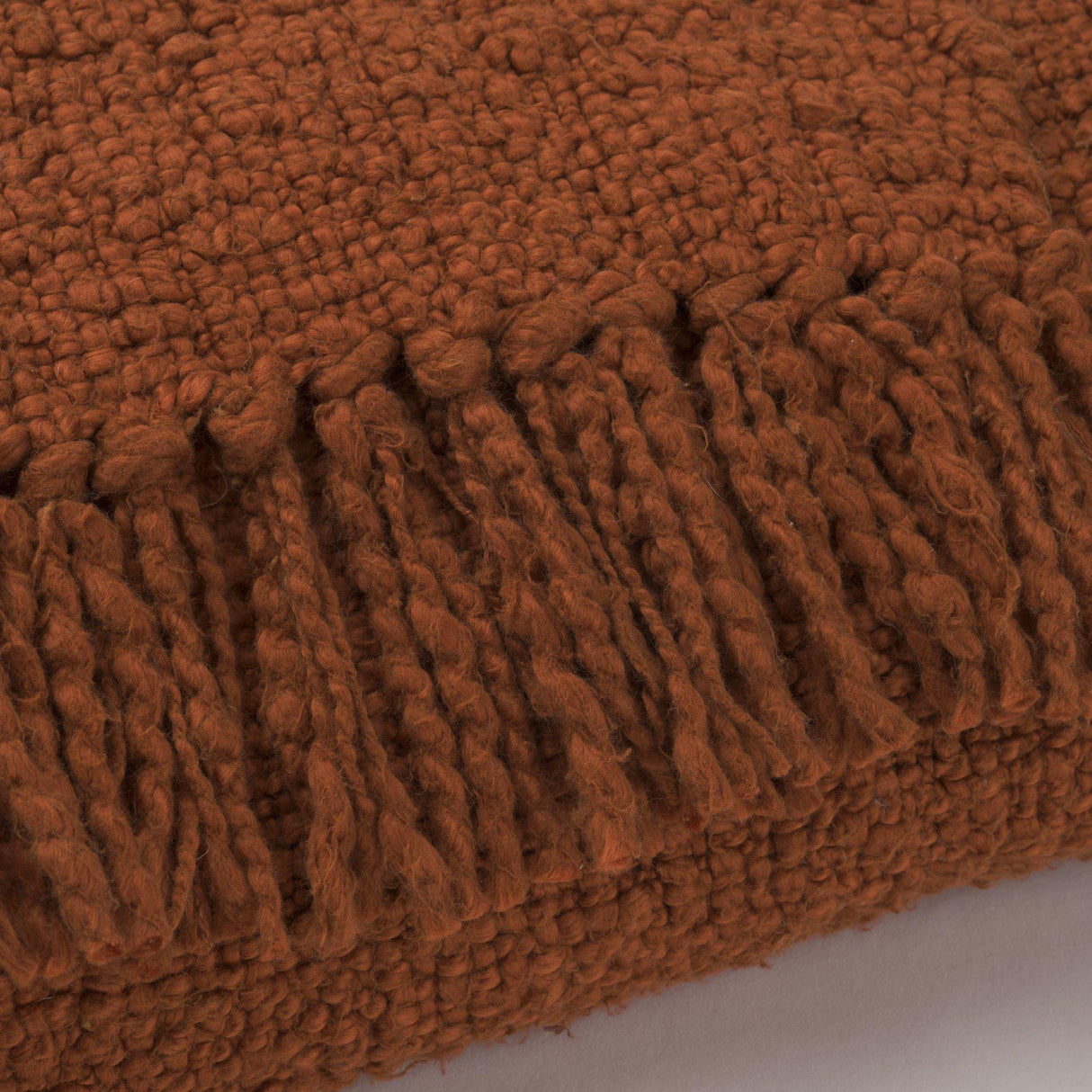 Mercana Kambal Copper Rust Woven Cotton Throw Blanket