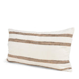Mercana Maryn 14x26 Lumbar Cream w/ Brown Stripes Decorative Pillow Cover