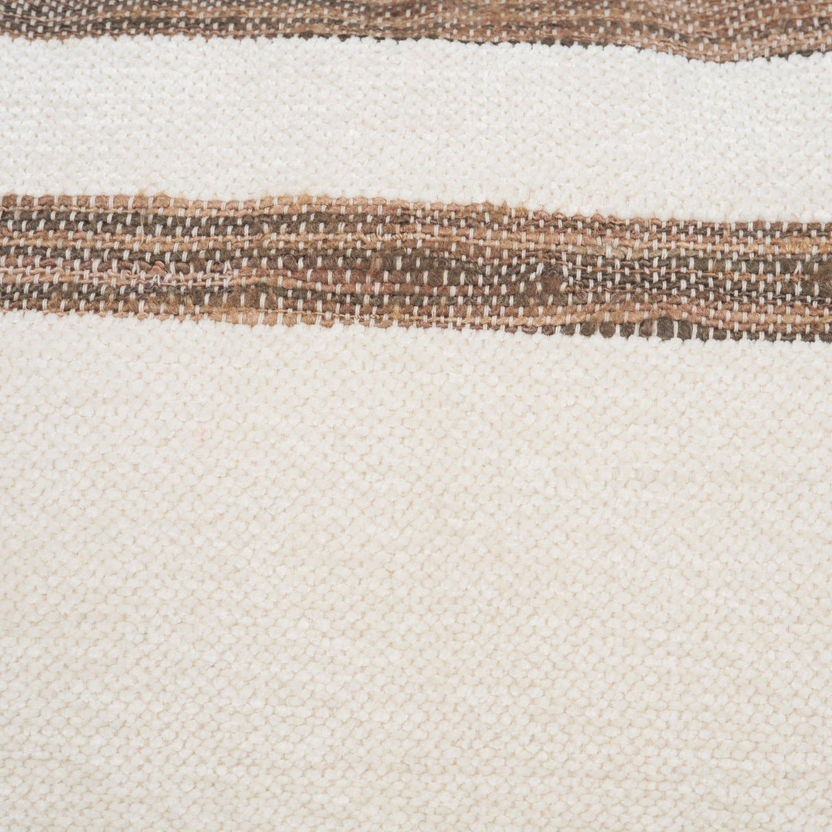 Mercana Maryn 14x26 Lumbar Cream w/ Brown Stripes Decorative Pillow Cover
