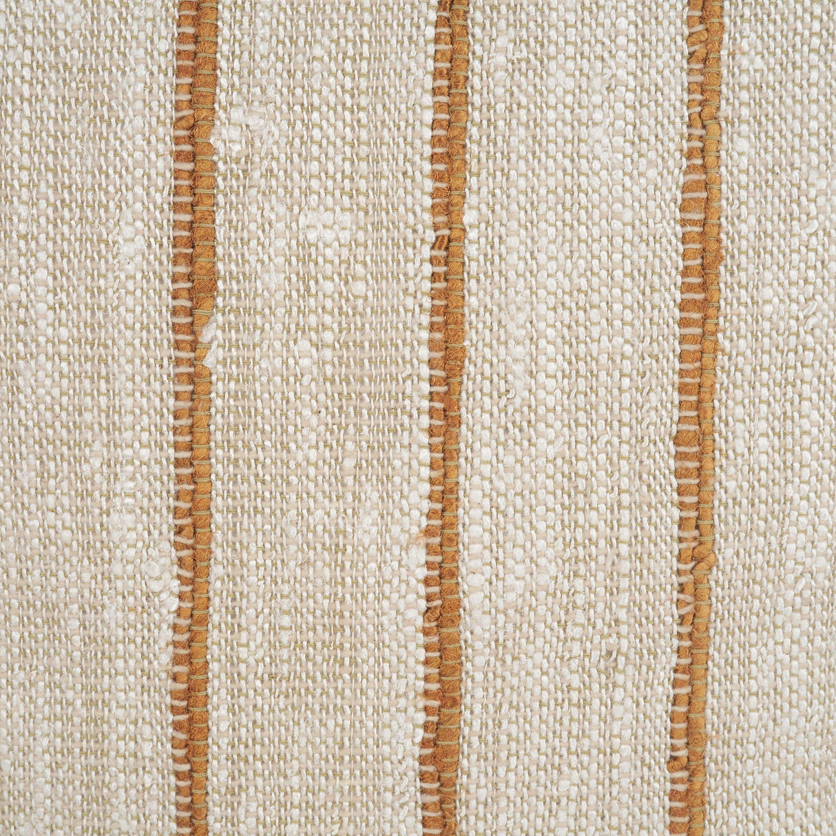 Mercana Merrick 22x22 Square Natural Beige w/ Orange Stripes Decorative Pillow