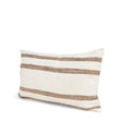 Mercana Maryn 13x21 Lumbar Cream w/ Brown Stripes Decorative Pillow Cover