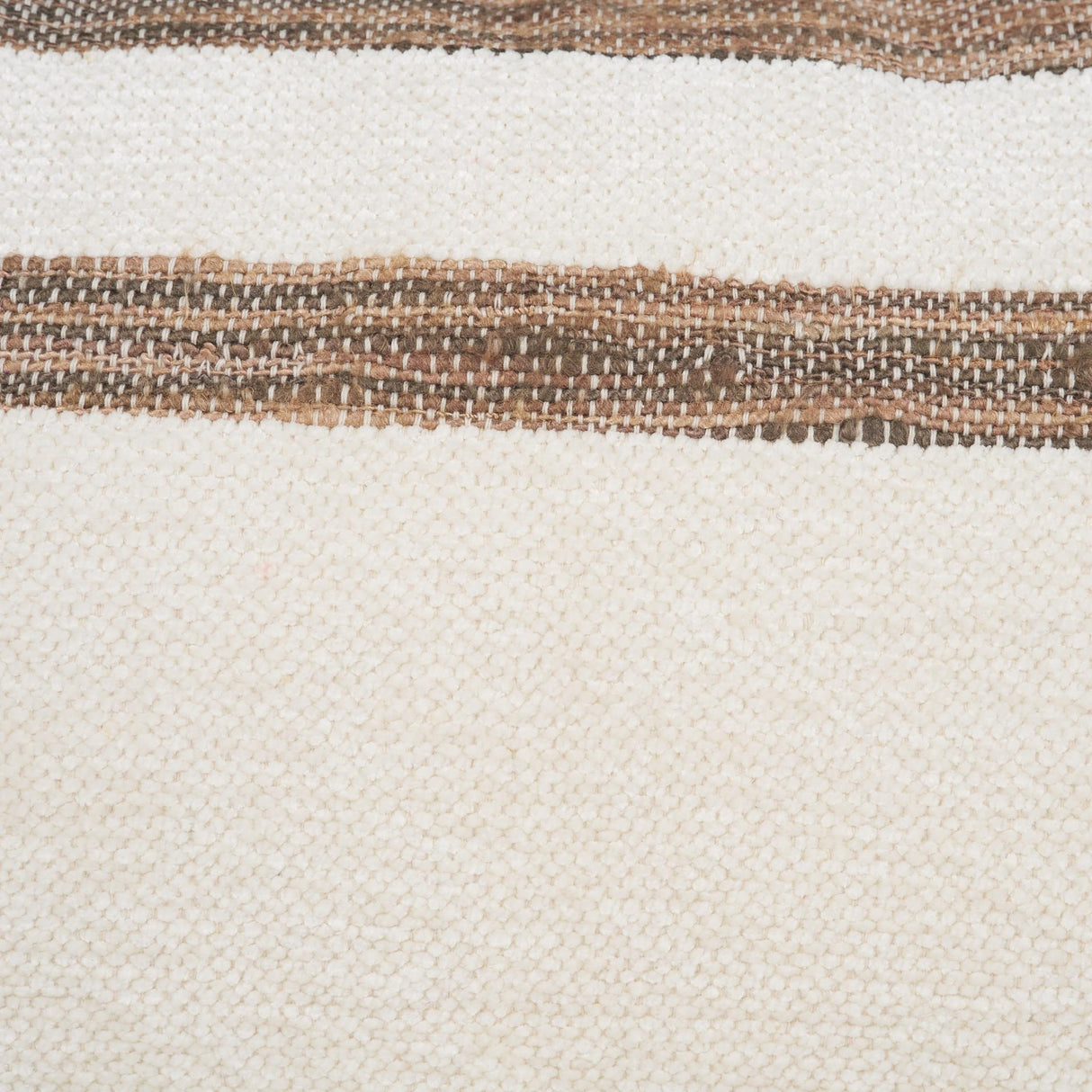 Mercana Maryn 13x21 Lumbar Cream w/ Brown Stripes Decorative Pillow Cover