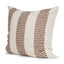 Mercana Levon 22x22 Plush Cream w/ Orange Dashed Stripes Decorative Pillow Cover