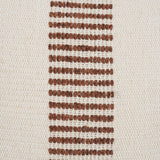 Mercana Levon 22x22 Plush Cream w/ Orange Dashed Stripes Decorative Pillow Cover