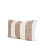 Mercana Levon 13x21 Lumbar Plush Cream w/ Orange Dashed Stripes Decorative Pillow Cover